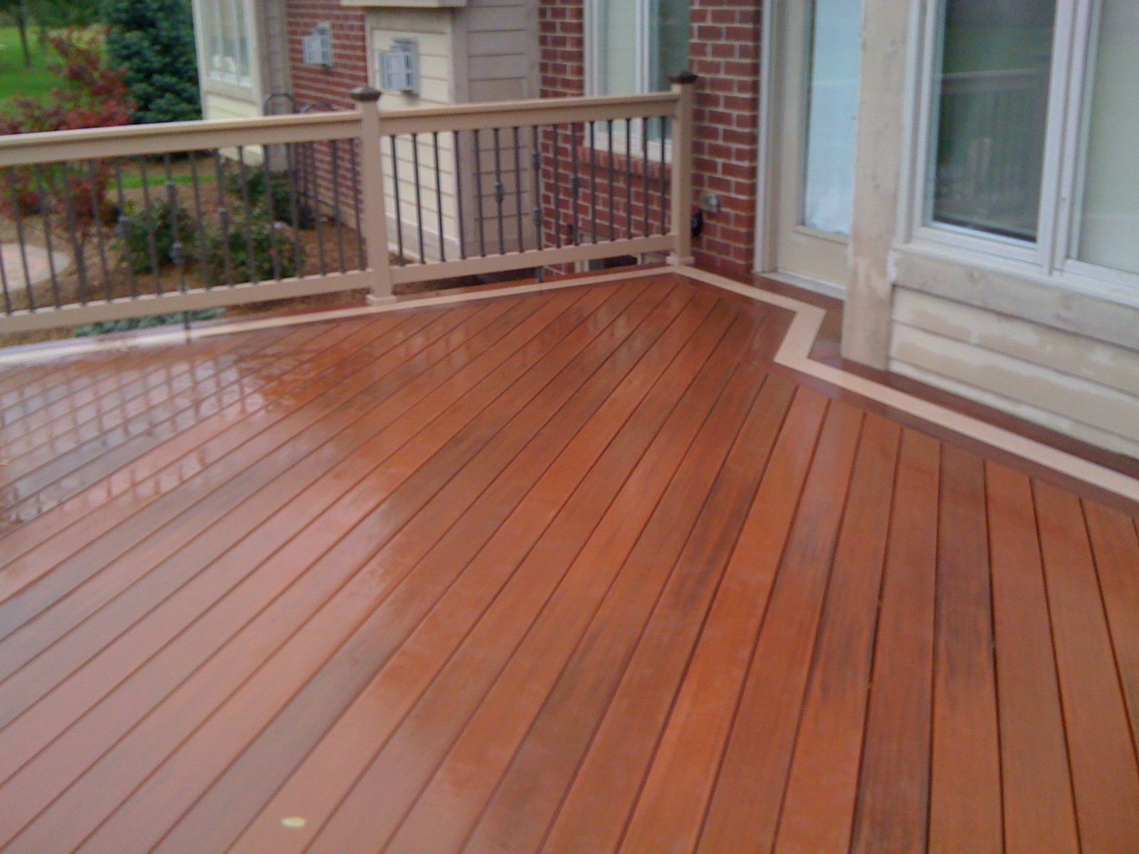 two toned deck staining