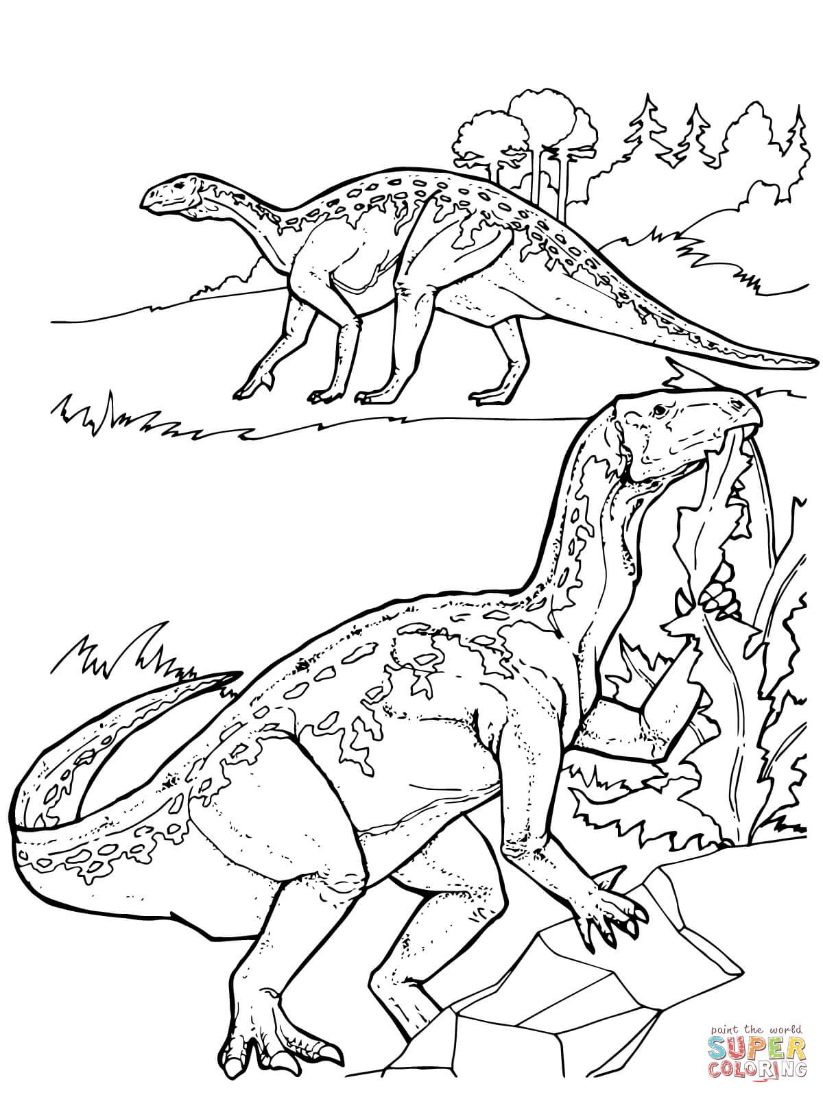 the Iguanodon Dinosaurs coloring pages
