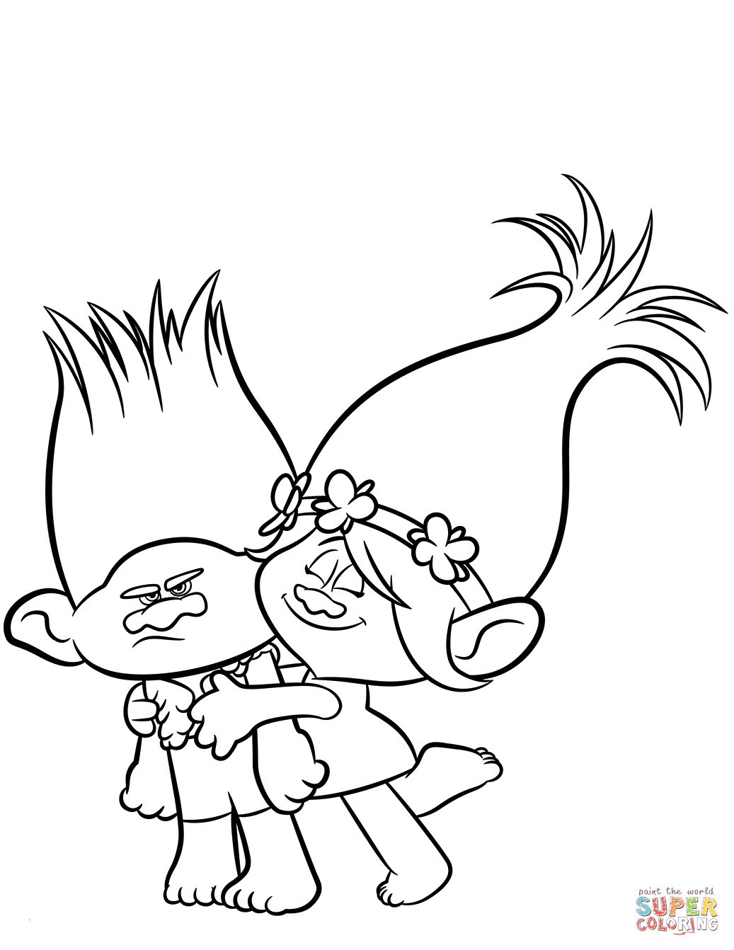 Branch Trolls Coloring Pages attractive Sturdy Poppy Colouring Page Branch From Trolls 968 Unknown for