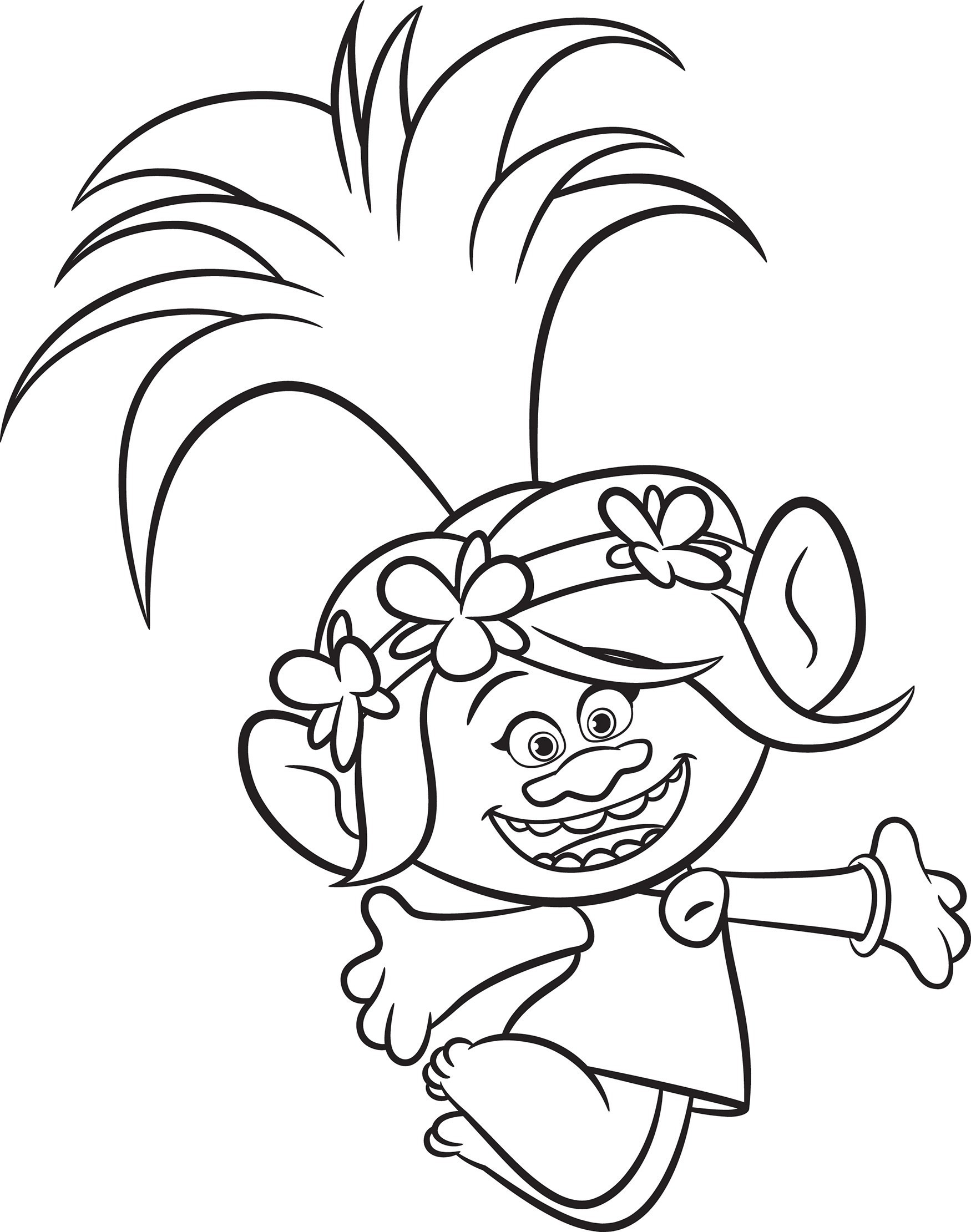 Free Dreamworks Trolls Coloring Pages