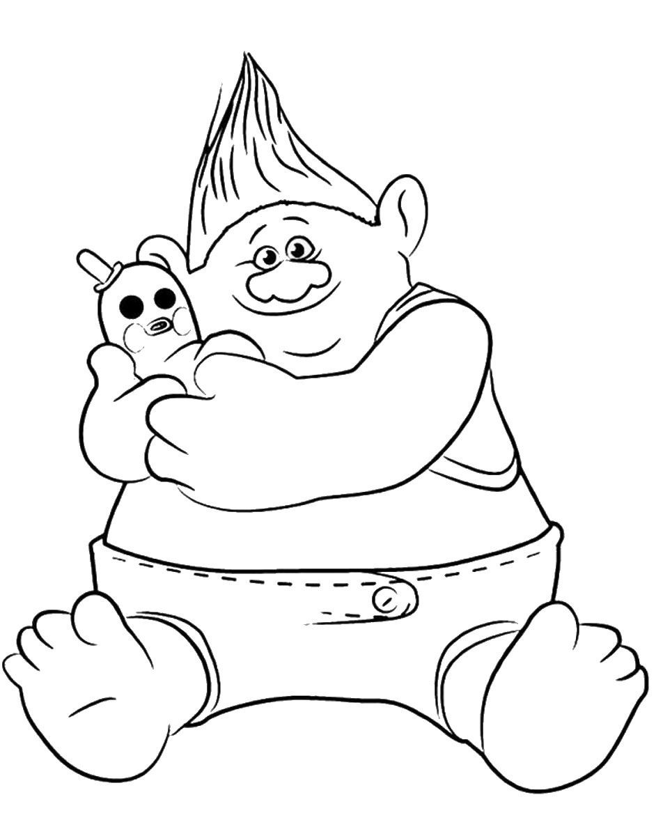 Free Troll Colouring Pages