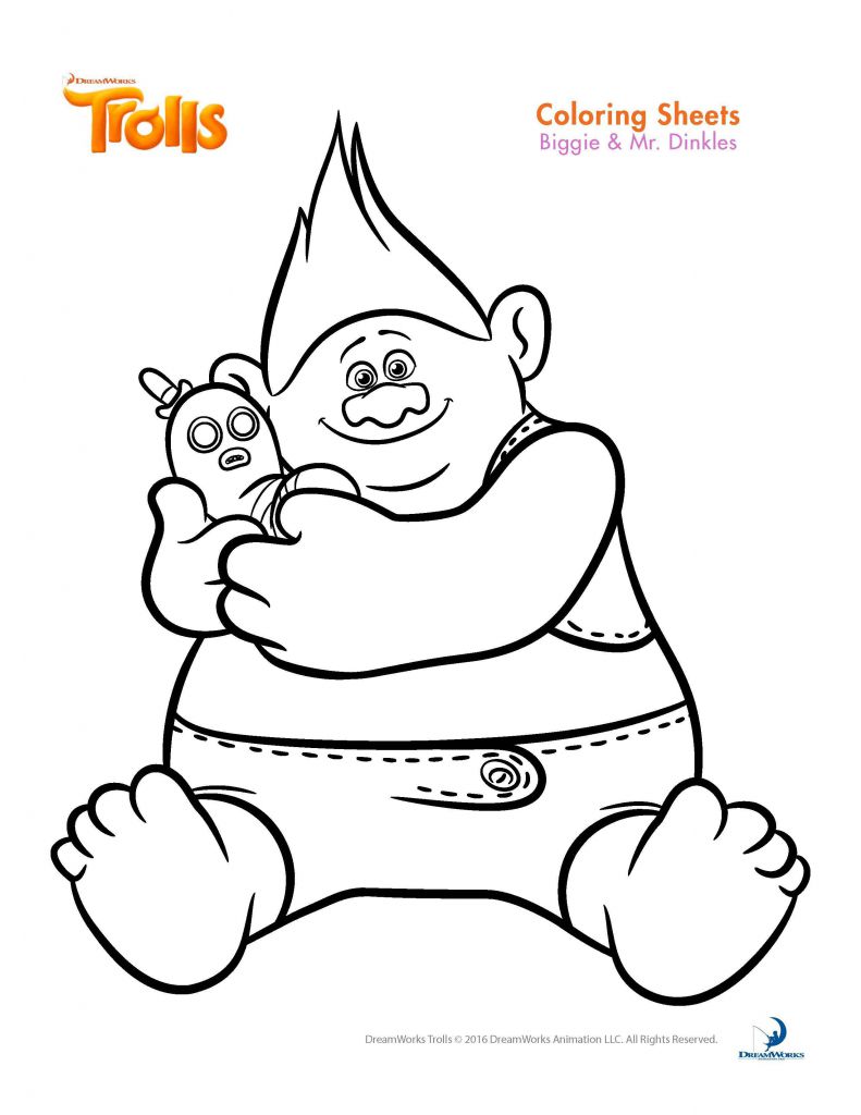 Trolls Mr Dinkles Coloring Pages
