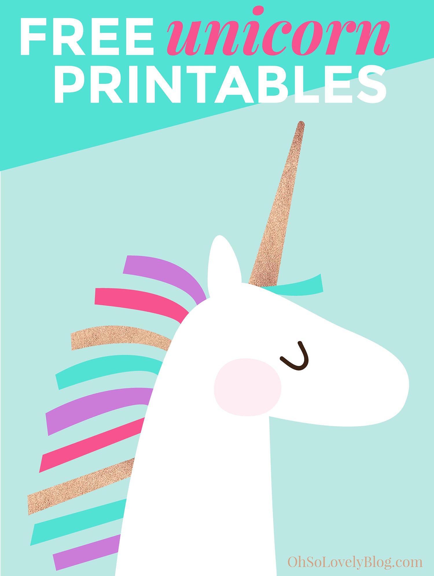 Free Unicorn Printables More