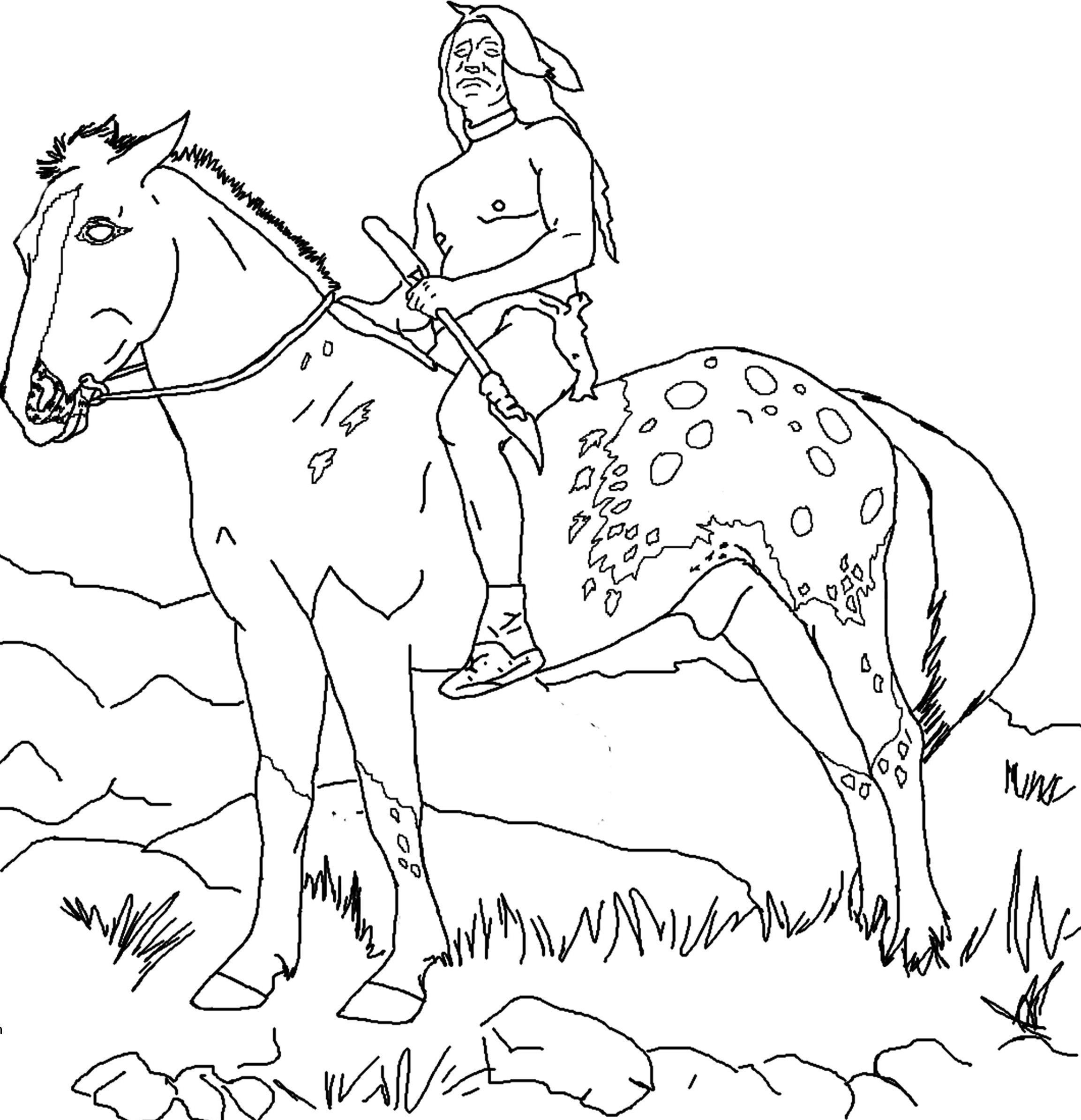 Indian Horse Coloring Sheets