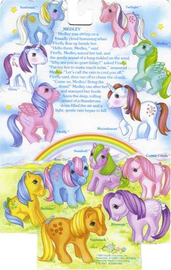 1984 My Little Pony Medley backcard All my favorites ♥