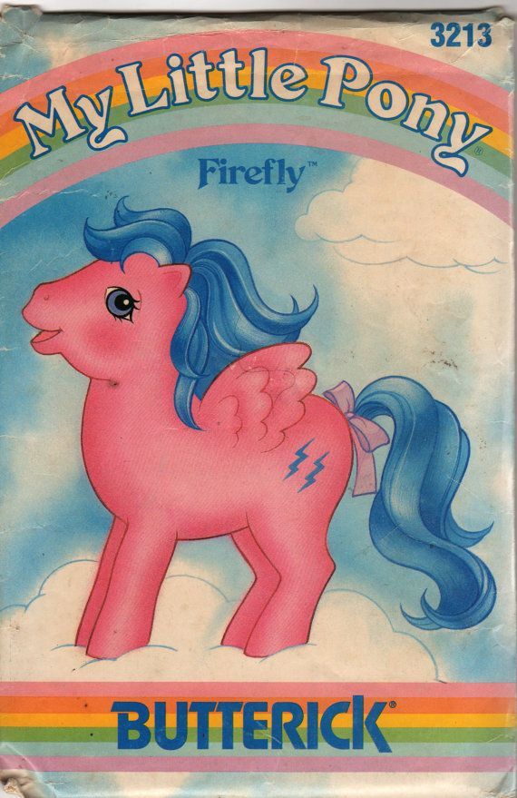 Butterick 3213 1980s My Little Pony Pattern FIREFLY by mbchills 1980s Butteri