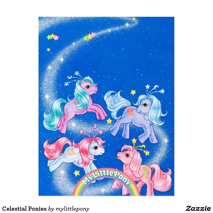 Celestial Ponies Postcard Beautiful My Little Pony gift ideas for your kids even
