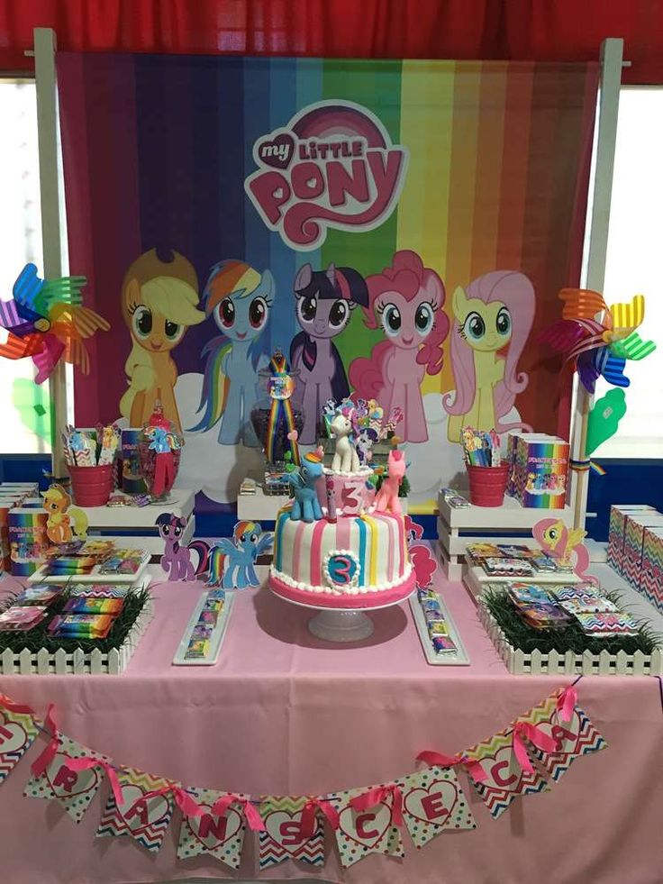 Check out this colorful My Little Pony Birthday Party loving the birthday cake
