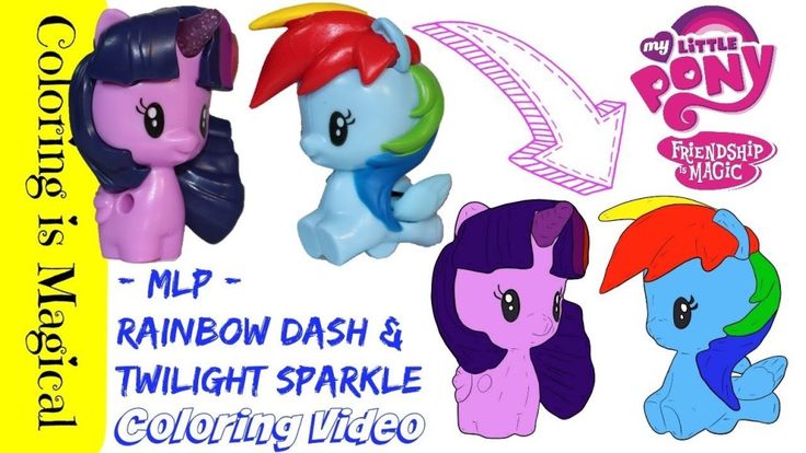Come up close while I color Twilight Sparkle and Rainbow Dash from MLP My Littl
