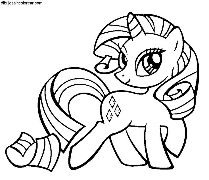Dibujos Sin Colorear Dibujos de My Little Pony para Colorear Colorear de Dib