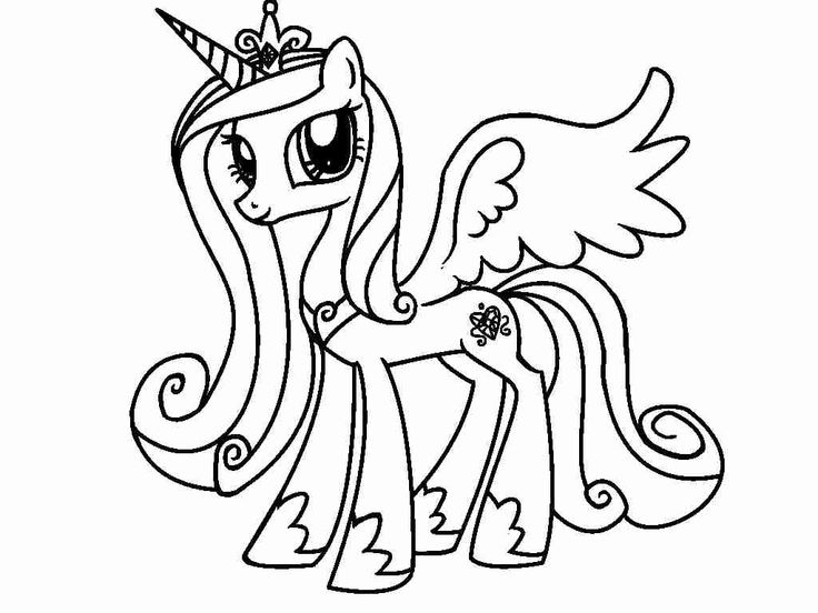 Drawn My Little Pony Princess Pencil And In Color Entrancing Luna Coloring Page