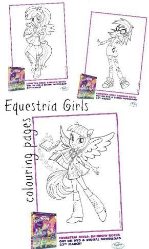 Free printable my little pony Equestria girls colouring pages for kids Colourin