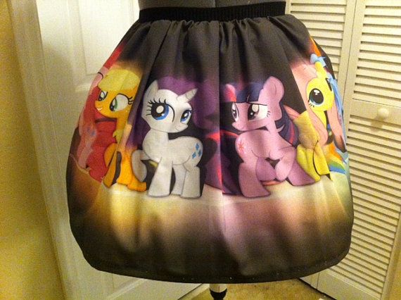 Haha My Little Pony full skirt made to order by NerdAlertCreations 45.00