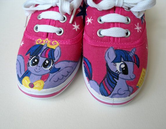 Hand painted Children My Little Pony shoes Princess Twilight Sparkle Any size