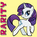 How to draw Rarity from My Little Pony with easy step by step drawing tutorial