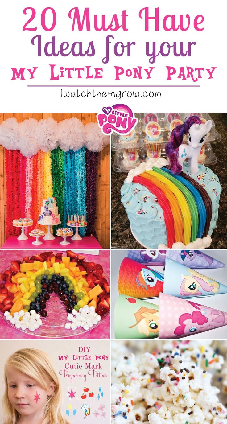 Lots of really great My Little Pony party ideas especially for those planning