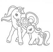 Mother and her baby pony coloring page Coloring page CHARACTERS coloring pag