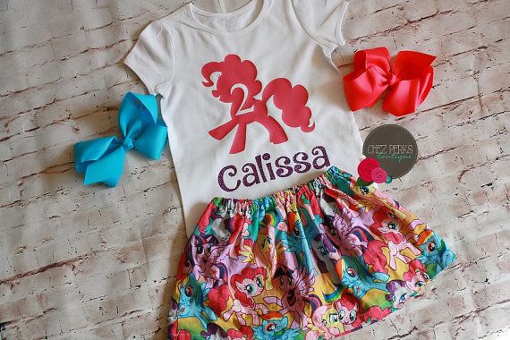 My Little Pony Birthday Outfit My Little Pony skirt My Little Pony Personalize