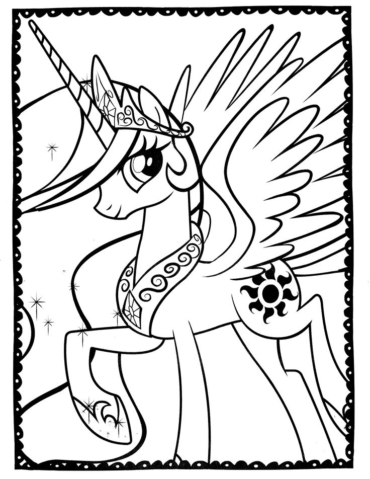 My Little Pony Coloring Page 7 cakepins.com