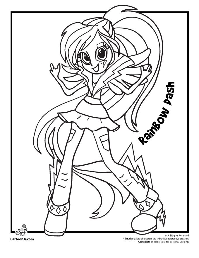 My Little Pony Coloring Pages Equestria Girls Coloring Home
