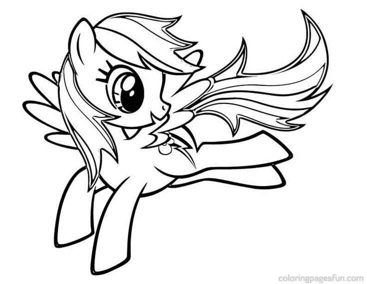 My Little Pony Coloring Pages Rainbow Dash Two Coloring Dash Pages Pony Rai
