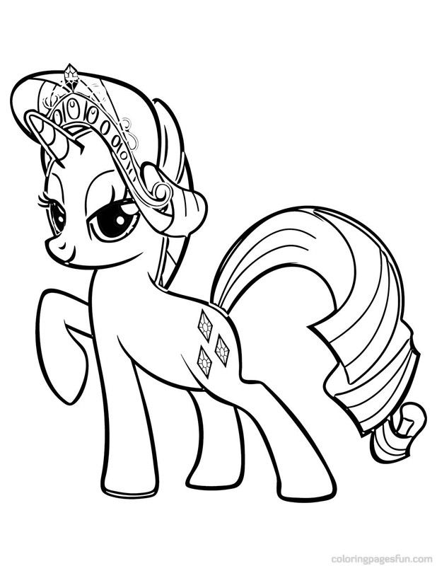 My Little Pony Coloring Pages Rarity Tiara