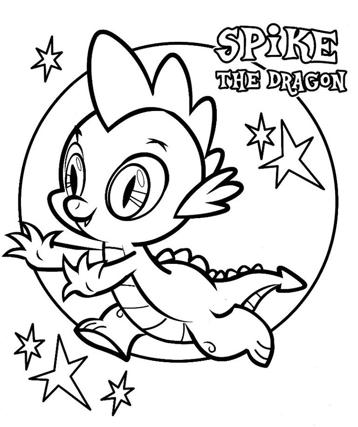 My Little Pony Coloring Pages Spike littleponycoloringpages spike