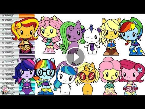 My Little Pony Cutie Mark Crew Color Swap Compilation MLP Coloring Book Mane 6 S