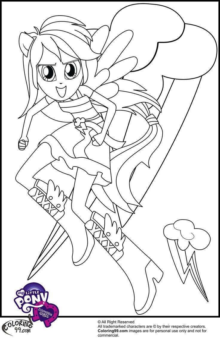 My Little Pony Equestria Girls Coloring Pages Coloring99.com