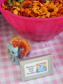 My Little Pony Party would do Rainbow Dash for the fruit tray