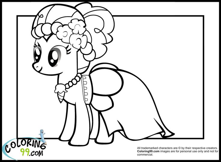 My Little Pony Pinkie Pie Coloring Pages Team colors