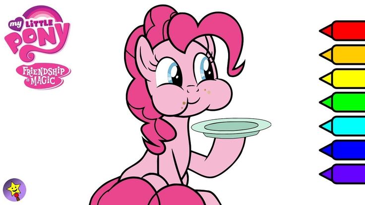 My Little Pony Pinkie Pie digital coloring book page video Pinkie Pie coloring b
