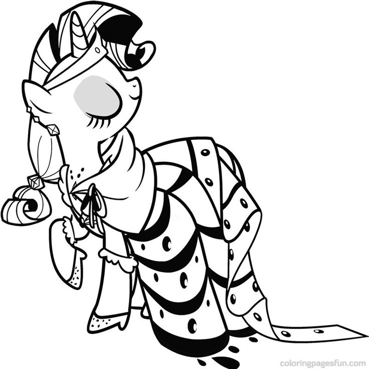 My Little Pony Rarity Coloring Pages Printable