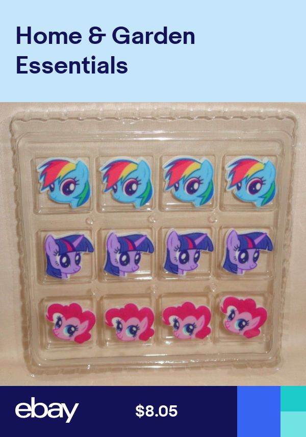 My Little Pony Set Edible Sugar Cupcake Toppers DecoPac 12 ct Multi Color