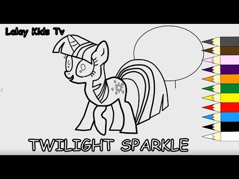 My Little Pony Twilight Sparkle Coloring Book Pages MLP Toddlers Color... myl