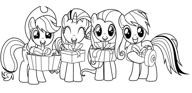 My Little Pony With Friends Coloring Page | BubaKids.com