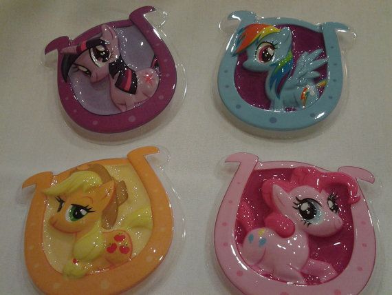 My Little Pony cake toppers 4 pieces table decoration or make a garland craf