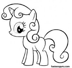 Printable My Little Pony Friendship Is Magic Sweetie Belle coloring pages Prin