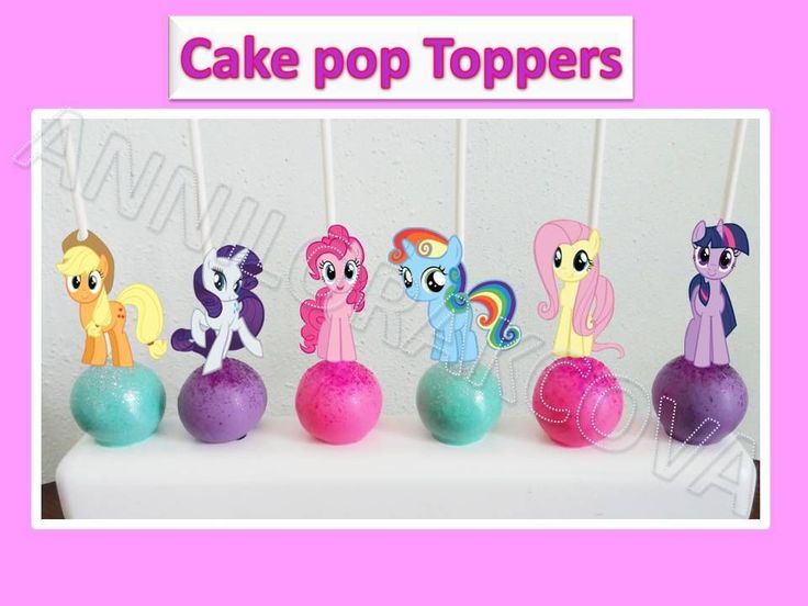 Printable My little Pony Cupcake Topper Cake Pop Topperpicks decor dye Myl