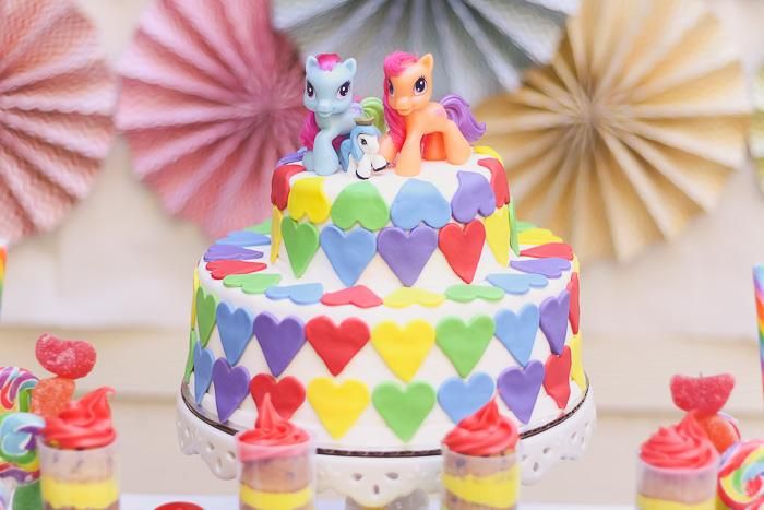 Rainbow Themed My Little Pony Party with Such Cute Ideas via Karas Party Ideas