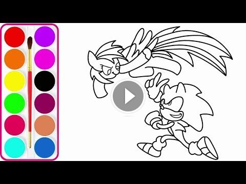SONIC Coloring Page Sonic And My Little Pony Coloring Page For Kids SONICColo