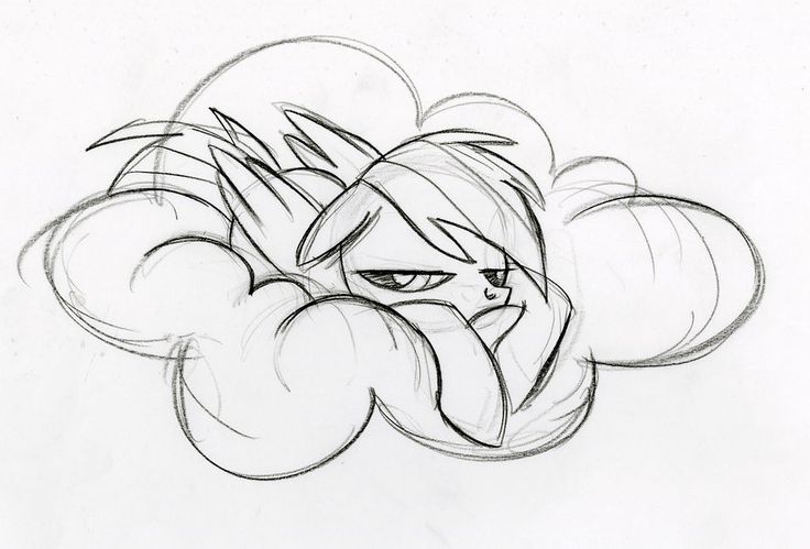 Sketch of Rainbow Dash My Little Pony Friendship is Magic by Lauren Faust