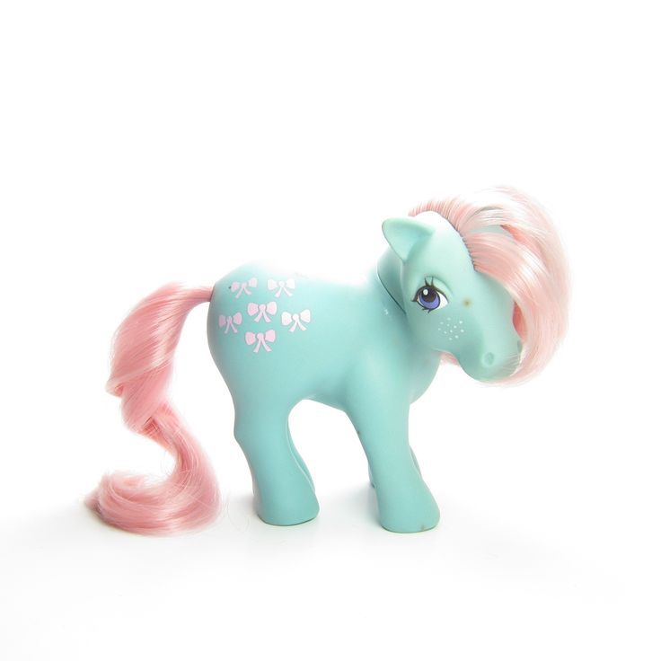 This vintage G1 My Little Pony is Bow Tie she39s light blue with pink hair a