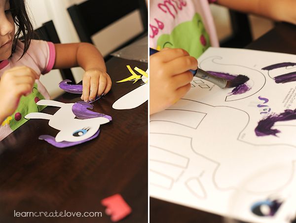 This website has tons of free printables for little ones to paint and assemble