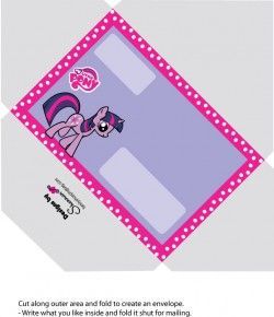 free printable My Little Pony Envelope Envelope free Pony printable cartoon