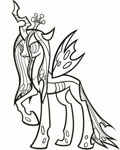 how to draw queen chrysalis my little pony step 8