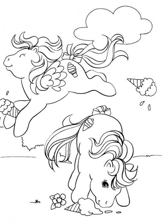my little pony G1 coloring pages little pony