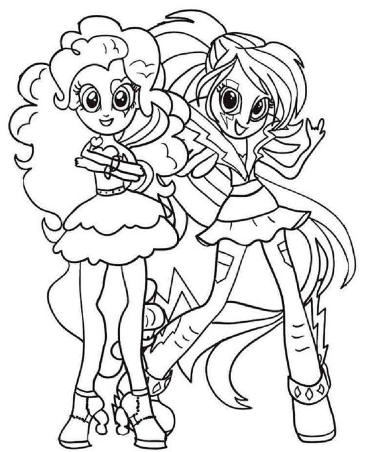 my little pony apple and pinkie pie coloring pages