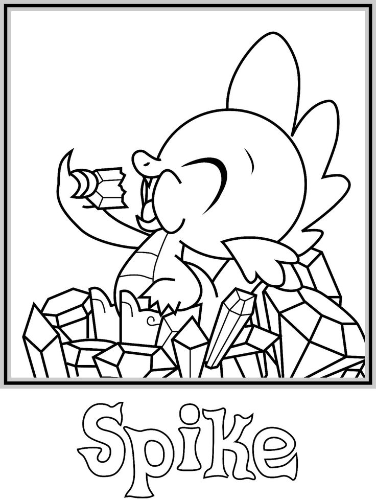 my little pony coloring pages Spike Coloring Page