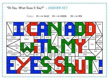 A Dr Seuss coloring math FREEBIE 1st and 2nd grade